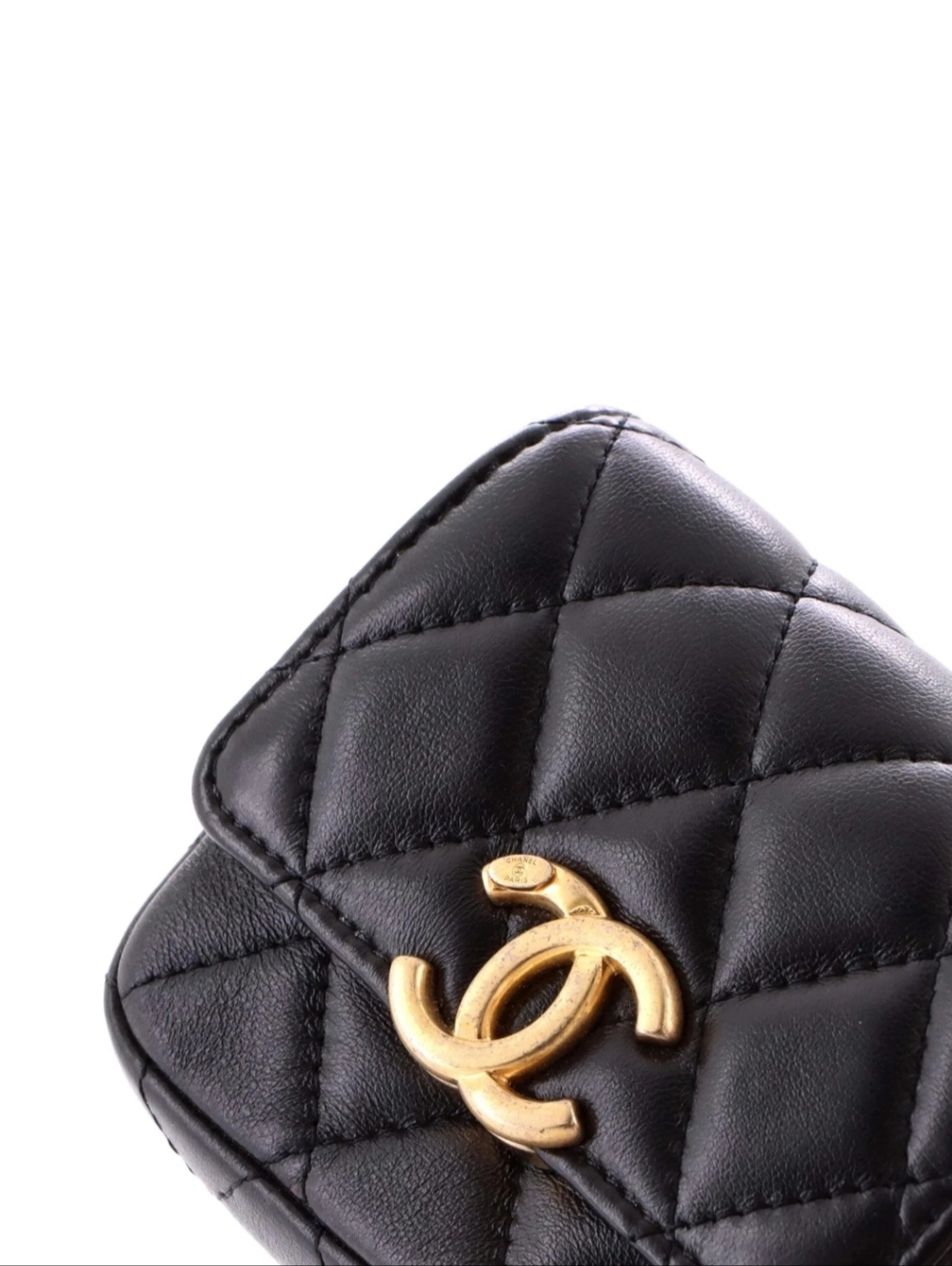Like New! Authenticated Chanel Quilted Mini Camera Bag in Black Gold Hardware - Picture 6 of 9